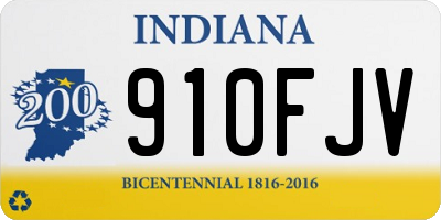 IN license plate 910FJV