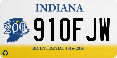 IN license plate 910FJW