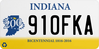 IN license plate 910FKA