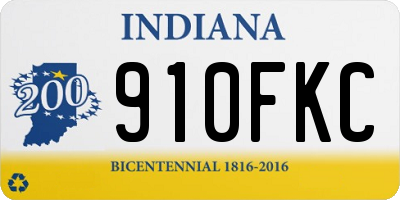 IN license plate 910FKC