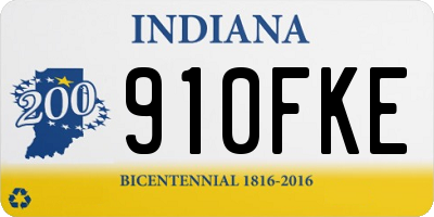 IN license plate 910FKE