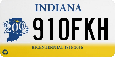 IN license plate 910FKH