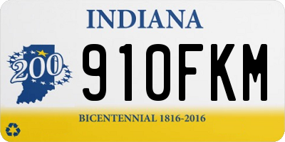 IN license plate 910FKM
