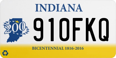 IN license plate 910FKQ