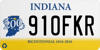 IN license plate 910FKR