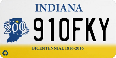 IN license plate 910FKY