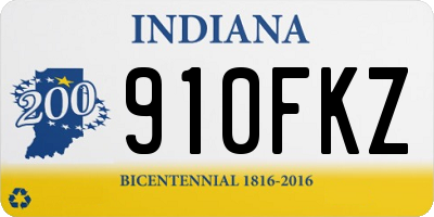 IN license plate 910FKZ