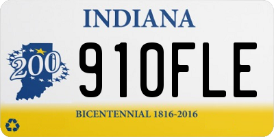 IN license plate 910FLE