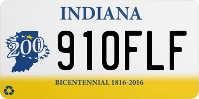 IN license plate 910FLF