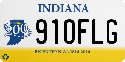 IN license plate 910FLG