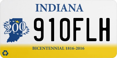 IN license plate 910FLH