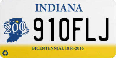 IN license plate 910FLJ