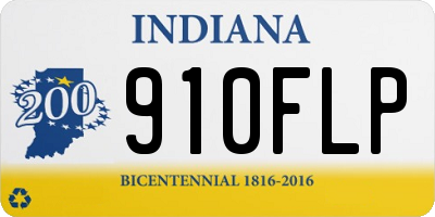 IN license plate 910FLP
