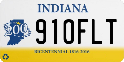 IN license plate 910FLT