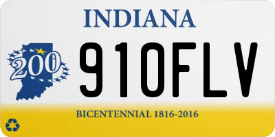 IN license plate 910FLV