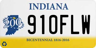 IN license plate 910FLW