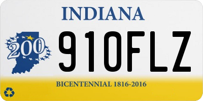 IN license plate 910FLZ