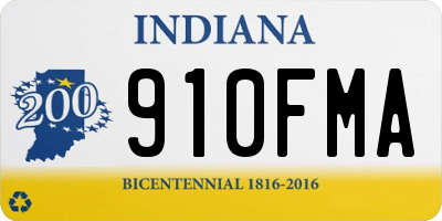 IN license plate 910FMA