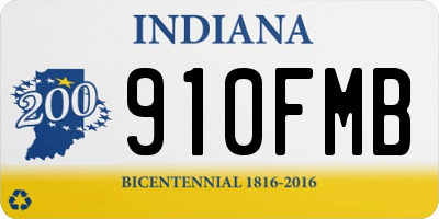 IN license plate 910FMB