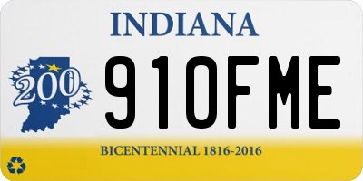 IN license plate 910FME