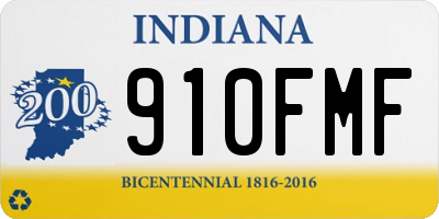 IN license plate 910FMF