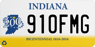 IN license plate 910FMG