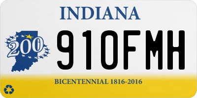 IN license plate 910FMH