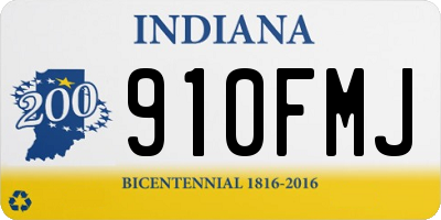 IN license plate 910FMJ