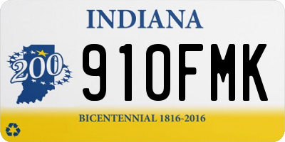 IN license plate 910FMK