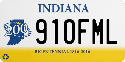 IN license plate 910FML