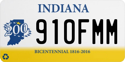 IN license plate 910FMM