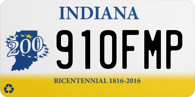 IN license plate 910FMP
