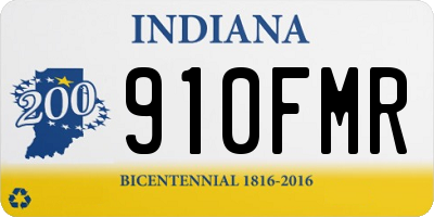 IN license plate 910FMR
