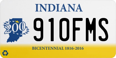 IN license plate 910FMS