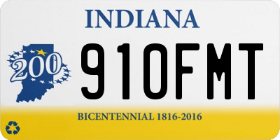 IN license plate 910FMT