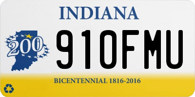 IN license plate 910FMU