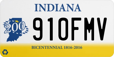 IN license plate 910FMV