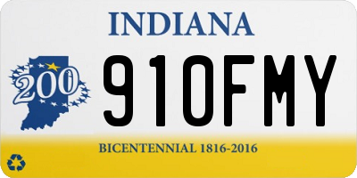 IN license plate 910FMY