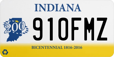 IN license plate 910FMZ
