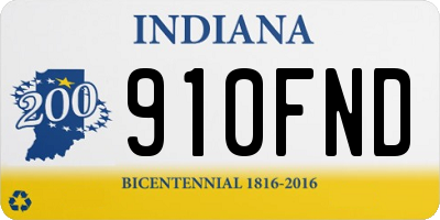 IN license plate 910FND