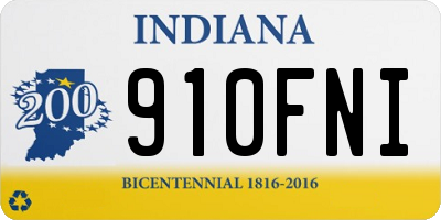 IN license plate 910FNI