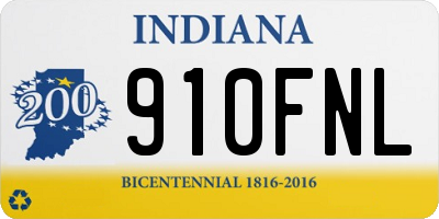 IN license plate 910FNL