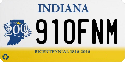 IN license plate 910FNM