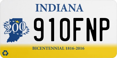 IN license plate 910FNP