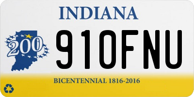IN license plate 910FNU