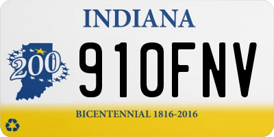 IN license plate 910FNV