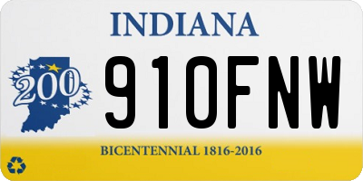 IN license plate 910FNW