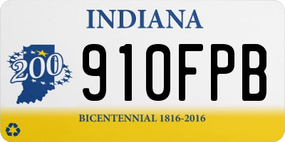 IN license plate 910FPB