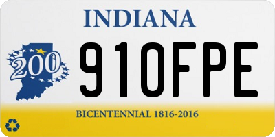 IN license plate 910FPE