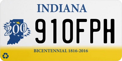IN license plate 910FPH